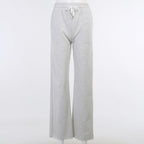 Damen Bequeme Freizeithose mit elastischem Bund und Kordelzug R&B