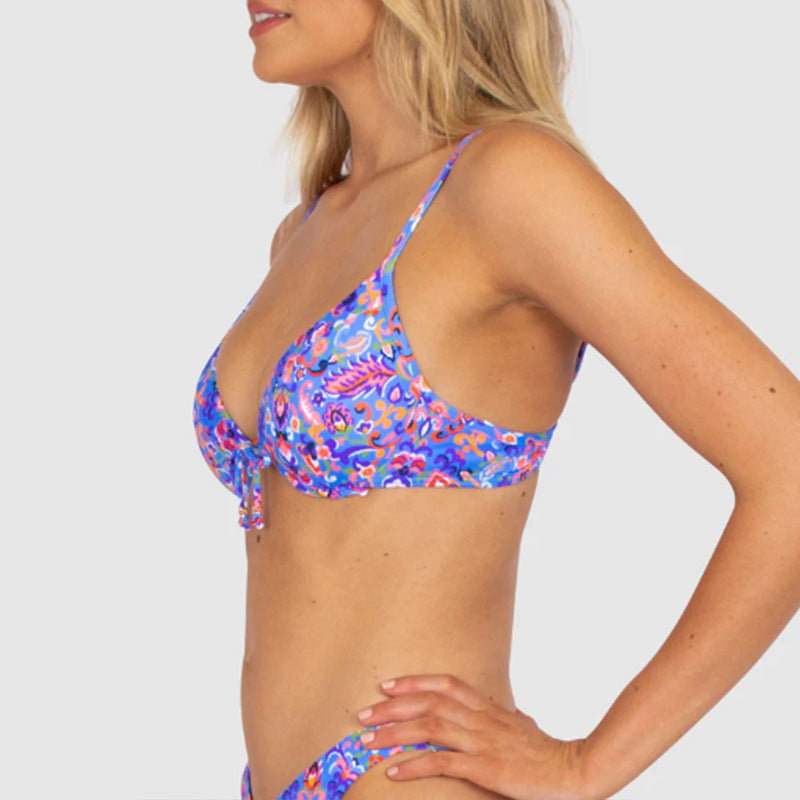 Damen Triangel-Bikini mit verspieltem Muster R&B