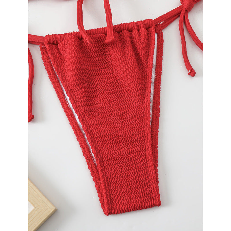 Damen Triangelbikini mit raffinierten Knoten und hochwertigem Häkel-Design R&B