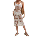 Damen figurbetontes Maxikleid mit Cut-Outs R&B