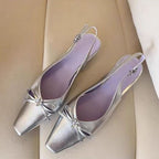 Damen Slingback Ballerinas mit eleganter Schleifenverzierung R&B