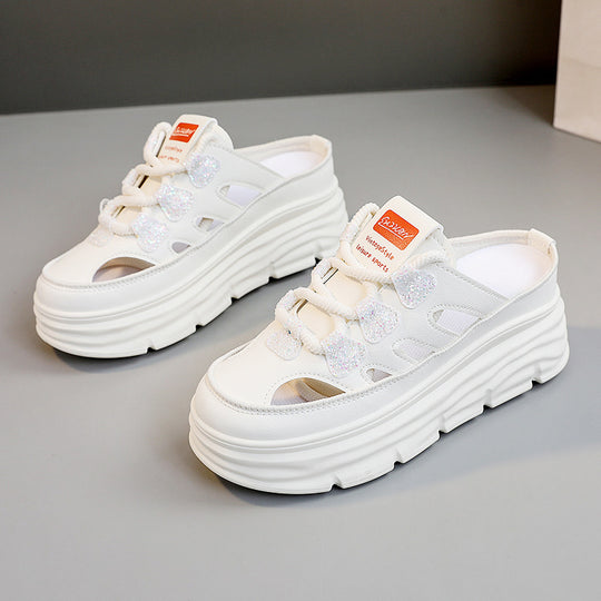 Damen Chunky Slip-On Sneakers mit funkelnden Akzenten und bequemer Dämpfung R&B