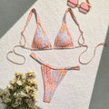 Damen Triangel-Bikini mit verspieltem Blumendesign R&B
