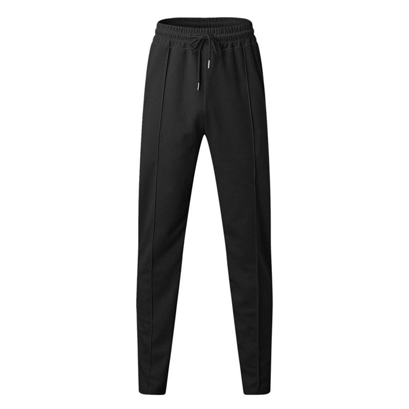 Herren nan strukturiertes Jogginghose mit elastischem Tunnelzug, formgR&Bender Bügelfalte und tapered Bein R&B