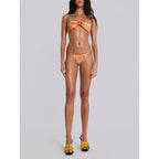 Damen Strandkleid mit floralem Wickeldetail und raffiniertem BindR&Band R&B