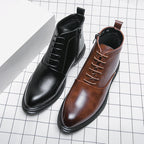 Damen Elegante Schnürstiefel aus hochwertigem Leder R&B