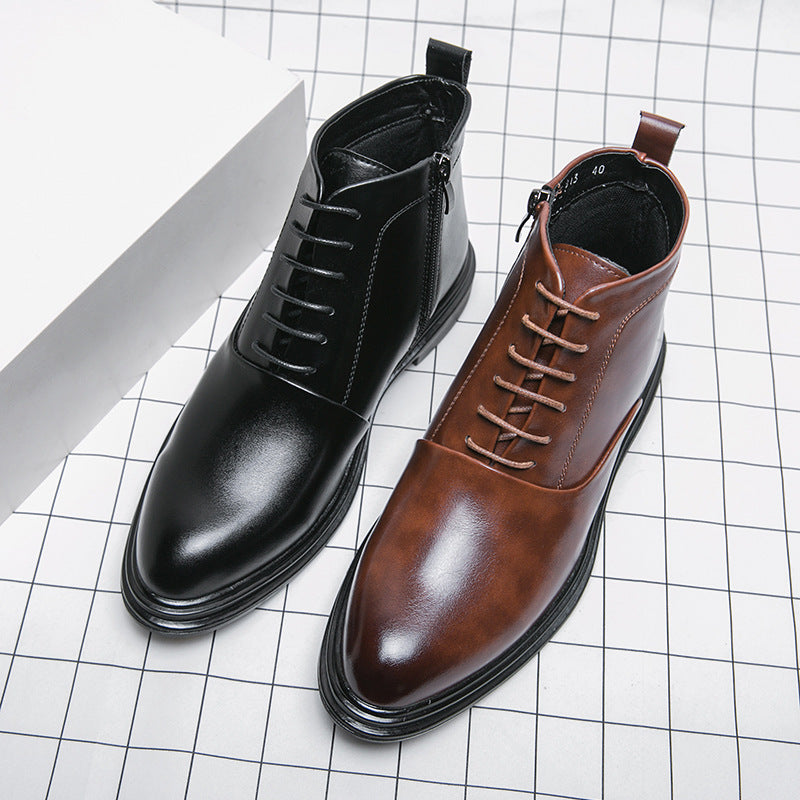 Damen Elegante Schnürstiefel aus hochwertigem Leder R&B