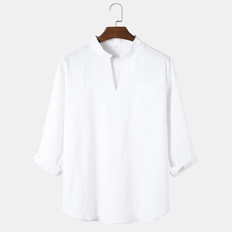 Damen lässige Leinenbluse R&B