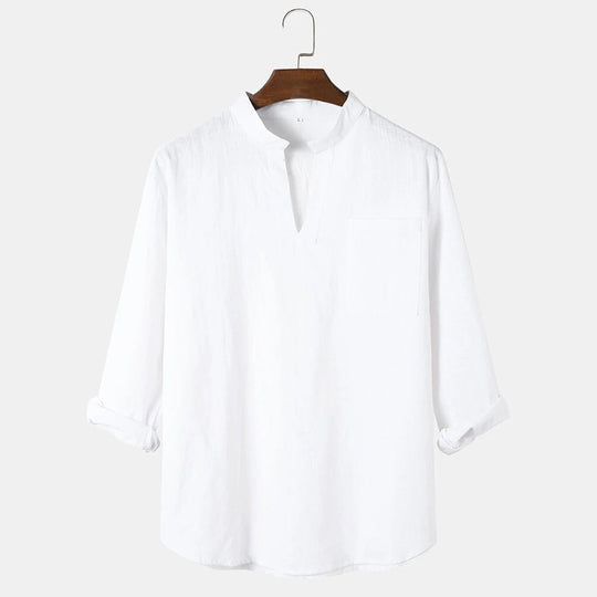 Damen lässige Leinenbluse R&B