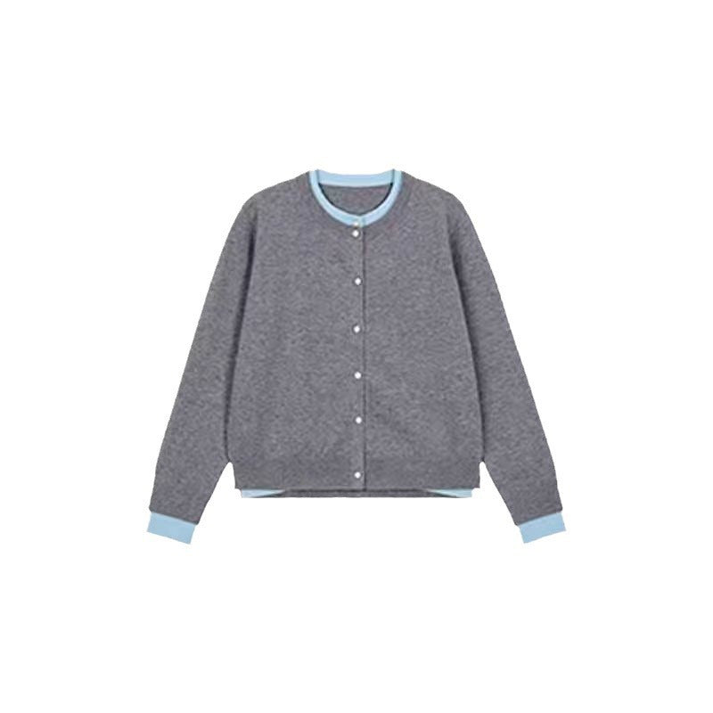 Damen Strickcardigan mit Rundhalsausschnitt und Knopfdetail R&B