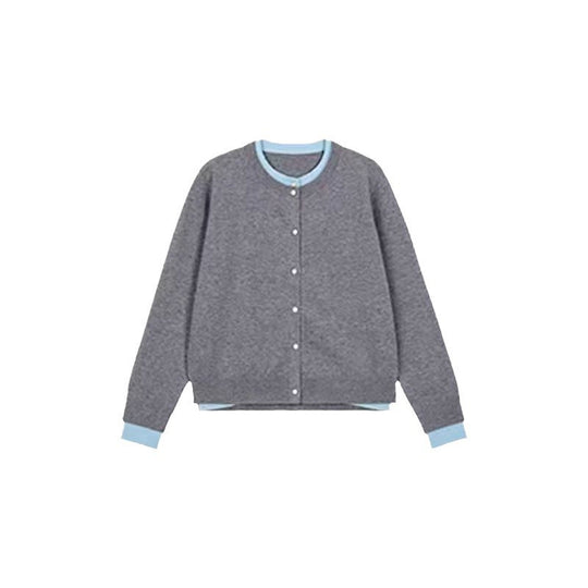 Damen Strickcardigan mit Rundhalsausschnitt und Knopfdetail R&B