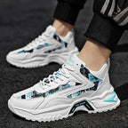 Damen moderne Sneakers mit auffälligem Print und dämpfender Laufsohle