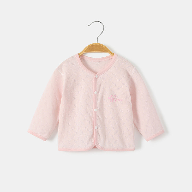 Unisex nan soft organische Baumwolle Snap-Front strukturierte Babystrickjacke mit gesticktem Teddy R&B
