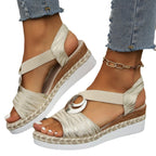 Damen Wedge-Sandaletten mit elegantem Riemendesign und komfortablem Fußbett R&B