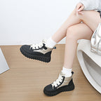 Damen modische High-Top Sneakers mit isolierendem Innenfutter und praktischen Klettverschlüssen R&B