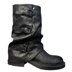Damen Steppstiefel mit modischen Schnallen und flexiblem Schaftrand R&B