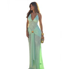 Damen Elegantes Maxikleid mit raffiniertem Wickeldesign R&B