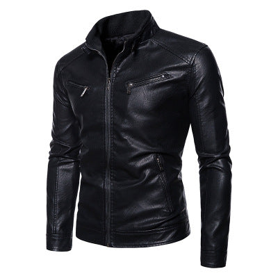 Herren jacke mit modernem Stehkragen und innovativen Reißverschlusstaschen R&B