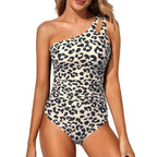 Damen Eleganter Einteiler Badeanzug mit asymmetrischem Schnitt und dekorativem Detail R&B
