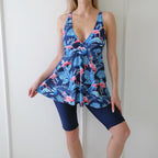 Damen Tankini mit elegantem Schnitt und figurformenden Shorts R&B