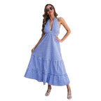 Damen Maxikleid mit V-Ausschnitt und Volants R&B