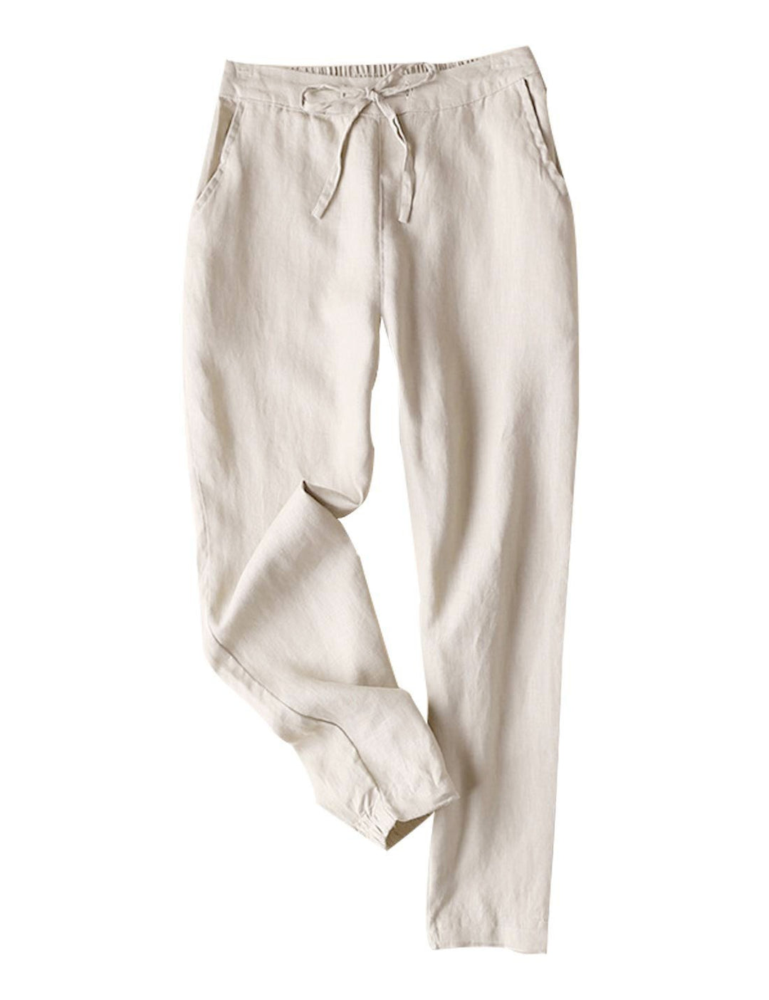 Damen Leichte Chinohose aus atmungsaktivem Leinenmix mit verstellbarem Bund R&B