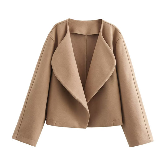 Damen eleganter Oversized-Blazer mit schickem Revers R&B
