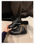Damen Winterstiefel mit kuscheligem Innenfutter und modischer Schnürung R&B