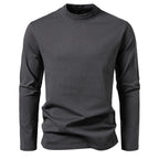 Herren langärmliges T-Shirt aus angenehmem Baumwollmix mit Rundhalsausschnitt R&B
