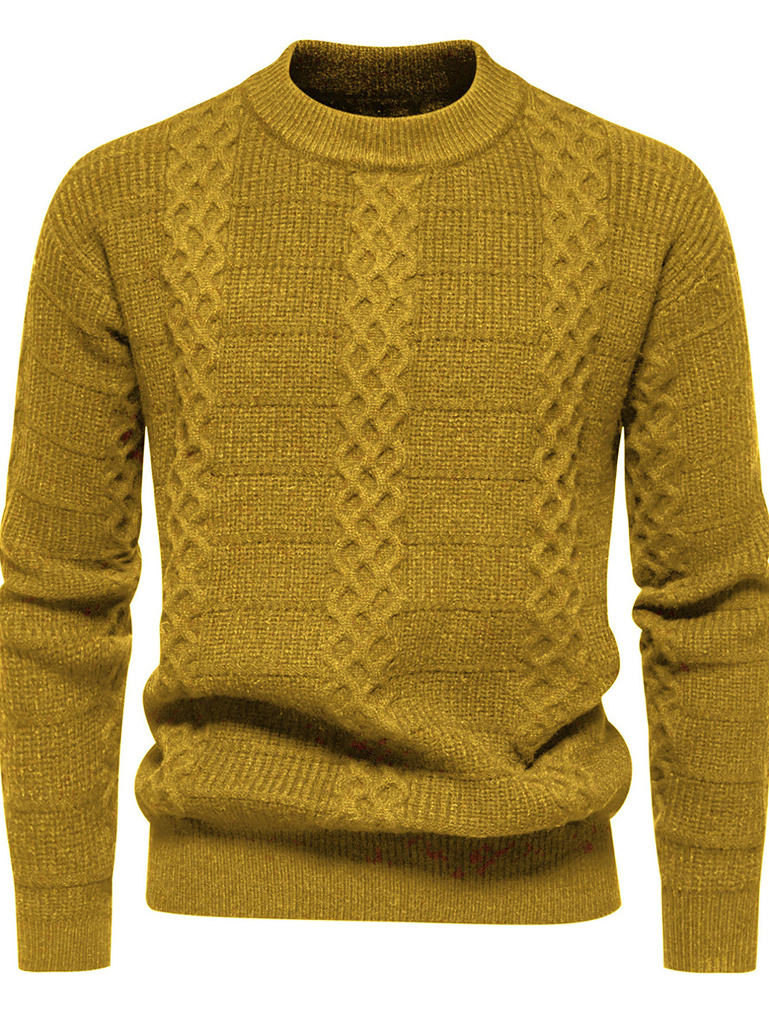 Herren Strukturierter Strickpullover mit hohem Kragen R&B