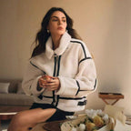 Damen Steppjacke mit hohem Kragen und Taschen R&B