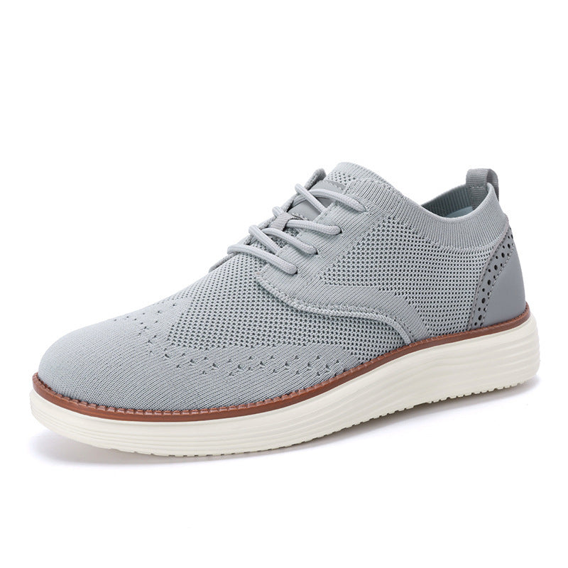 Herren nan gestrickter Oxford-Sneaker mit Wingtip-Perforation und federleichter EVA-Sohle R&B