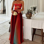 Damen Wickelkleid mit asymmetrischem Saum und verführerischem Schlitz R&B
