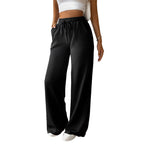 Damen Lässige Freizeithose mit hohem Bund und elastischem Taillenbund R&B