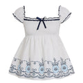 Damen Baumwollbluse mit floralem Stickdesign und schickem Rüschensaum R&B