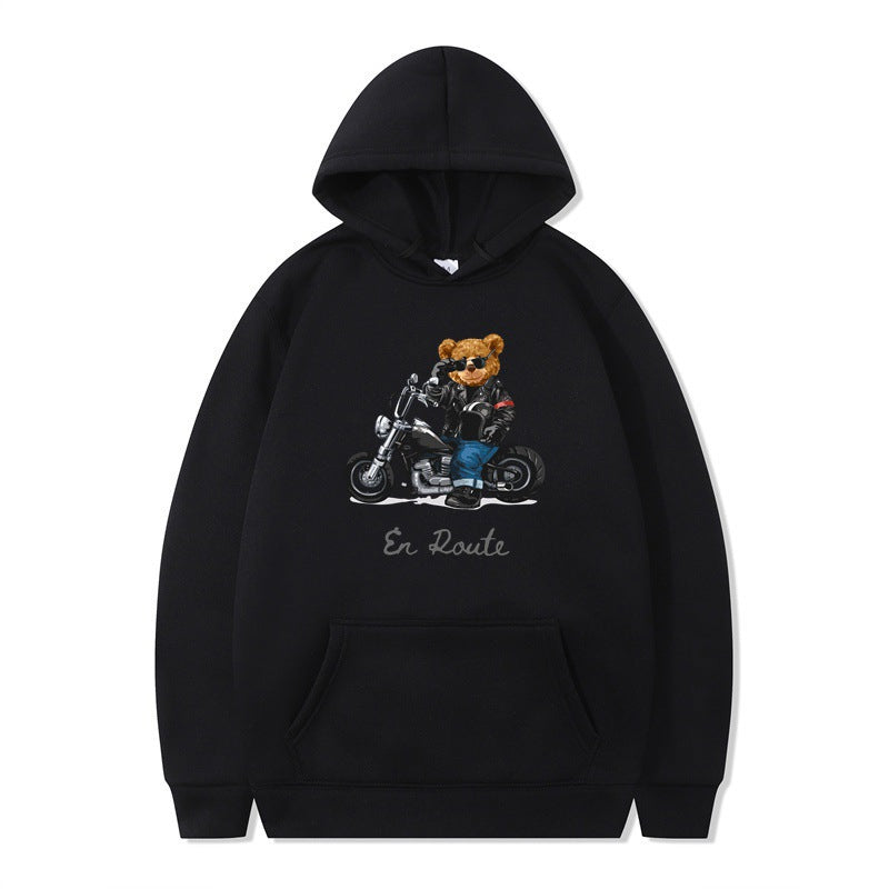 Damen Kapuzenpullover mit einzigartigem Bärenmotiv und lässiger Passform R&B