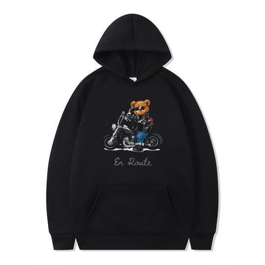 Damen Kapuzenpullover mit einzigartigem Bärenmotiv und lässiger Passform R&B