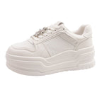 Damen modische Plateau-Sneaker mit besonderem Glitzerverzierung und atmungsaktiver Struktur R&B