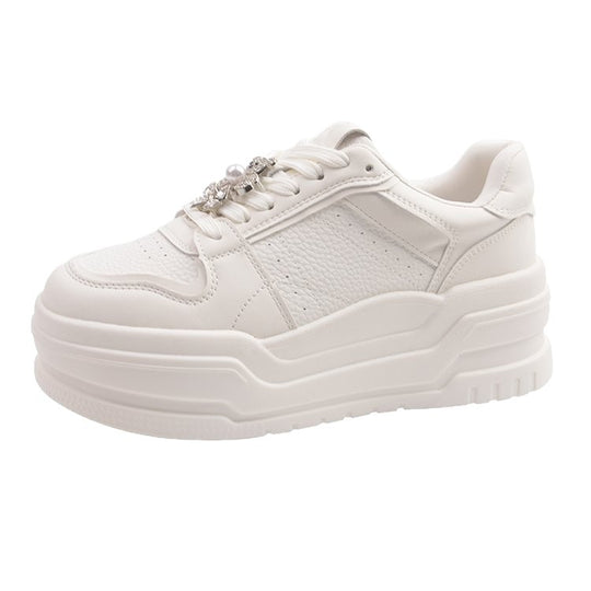 Damen modische Plateau-Sneaker mit besonderem Glitzerverzierung und atmungsaktiver Struktur R&B