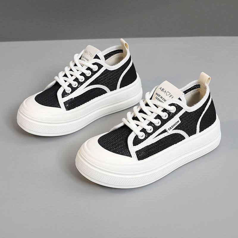 Damen modische Sneakers mit strukturiertem Obermaterial und dämpfendem Sohlenprofil R&B