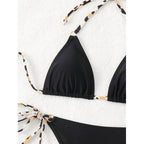 Damen Triangel-Bikini mit verstellbaren Bindändern