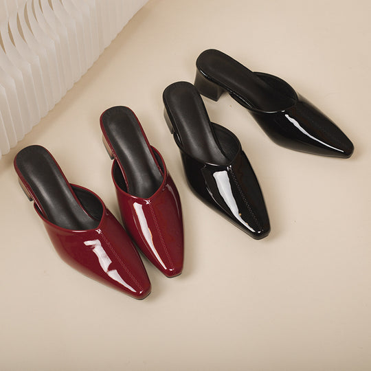 Damen Modische Slingback-Pumps mit eleganter Spitze und Blockabsatz R&B