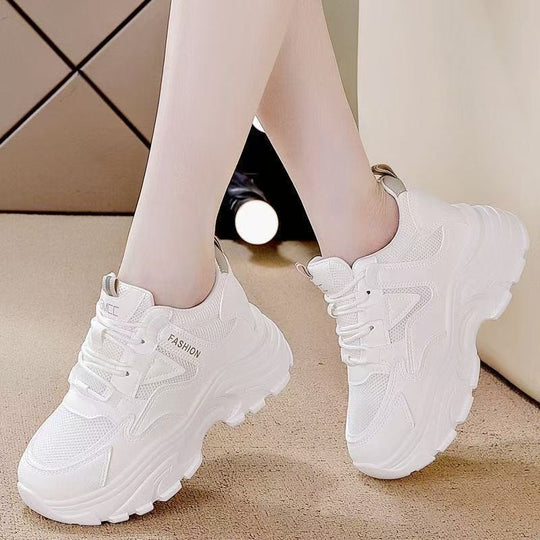Damen Chunky Sneakers mit sportlichem Design und atmungsaktiver Obermaterialkombination R&B