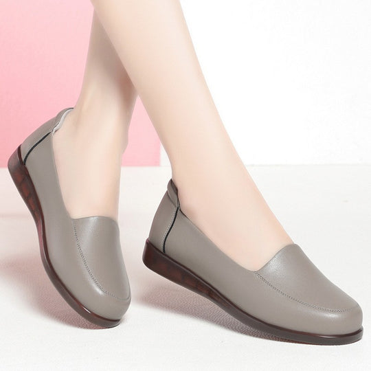 Damen Bequeme Slipper aus hochwertigem Kunstleder mit dämpfender Sohle R&B