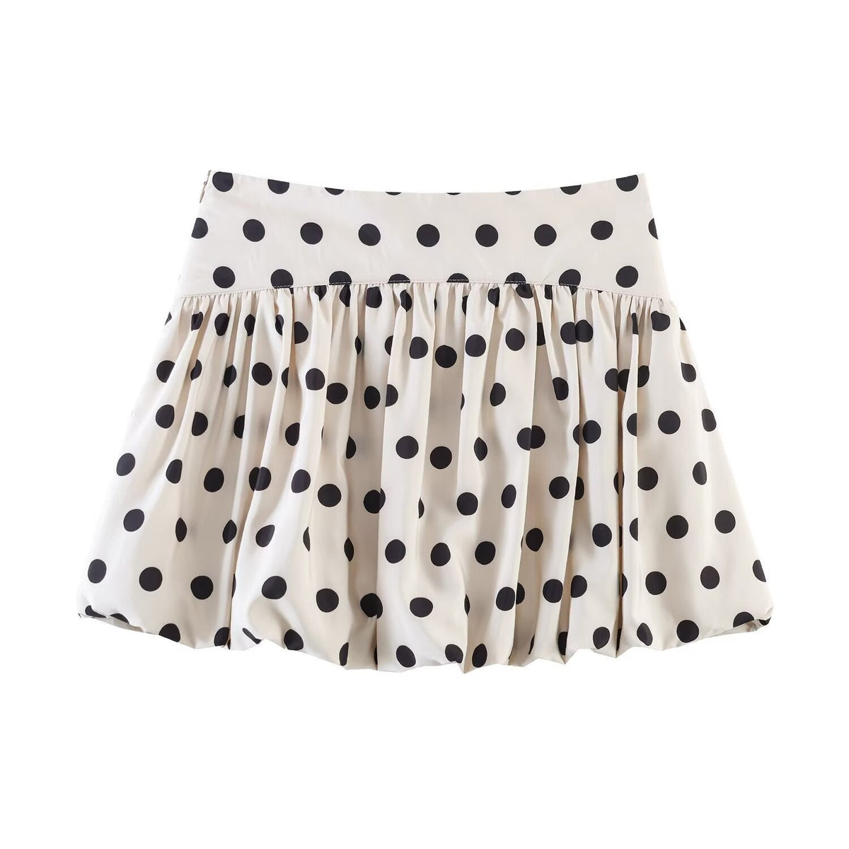 Damen Voluminöser Punkteshort mit bauschigem Saum R&B