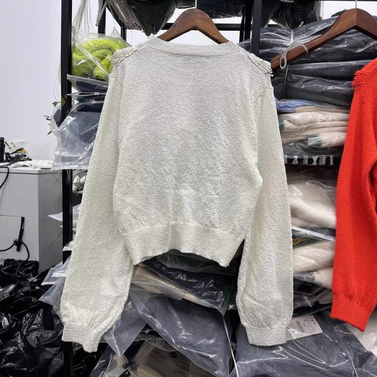 Damen Strickjacke mit filigranem Häkelmuster R&B