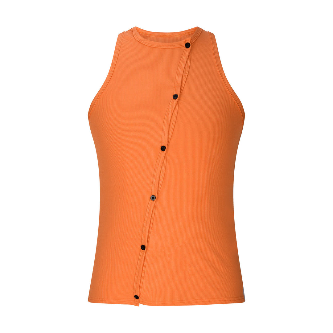 Damen sportliches ärmelloses Tanktop mit innovativem Schnürdesign R&B