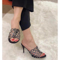 Damen Absatzschuhe mit eleganten Strassdetails
