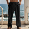 Herren Bequeme Freizeithose mit Knopfdetails und elastischem Bund R&B