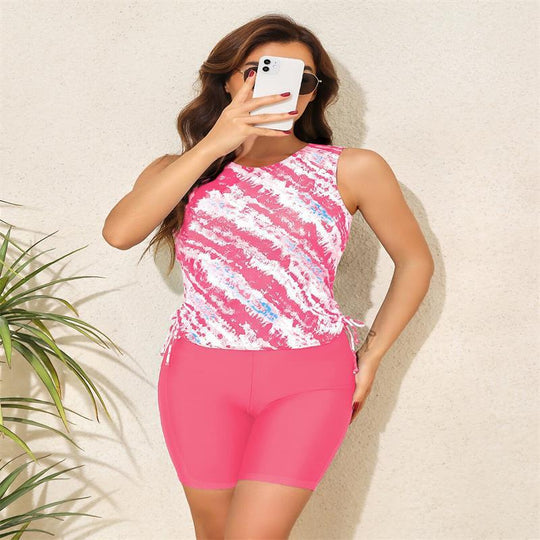 Damen Sportlicher Badeanzug mit stylischem Oberteil und figurformendem Schnitt R&B